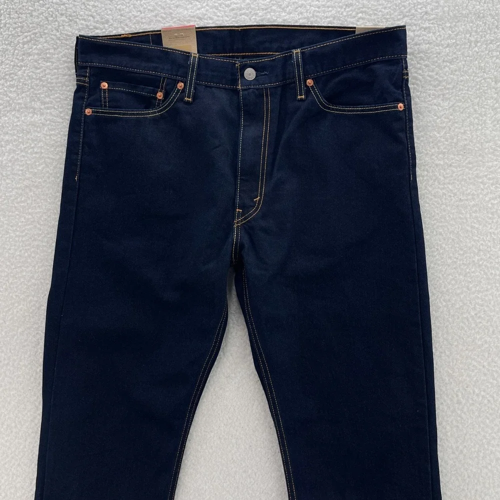 Levis 513 Jeans Mens 36x32 Blue Slim Straight Jeans Indigo Denim Cowboy Grunge